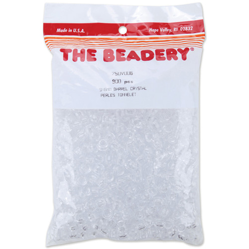 3 Pack - The Beadery Pony Beads 6mmX9mm 900/Pkg-Transparent Crystal - 750V-006 - 045155729321
