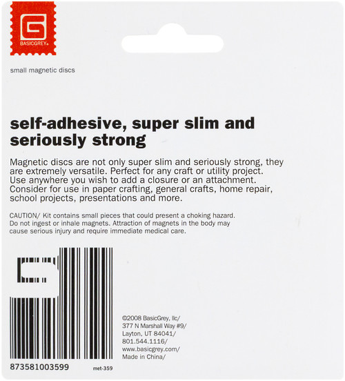 2 Pack - Magnetic Discs .375" 20/Pkg-1/32" Thick - MET359 2 Pack - Magnetic Discs .375" 20/Pkg-1/32" Thick - MET359