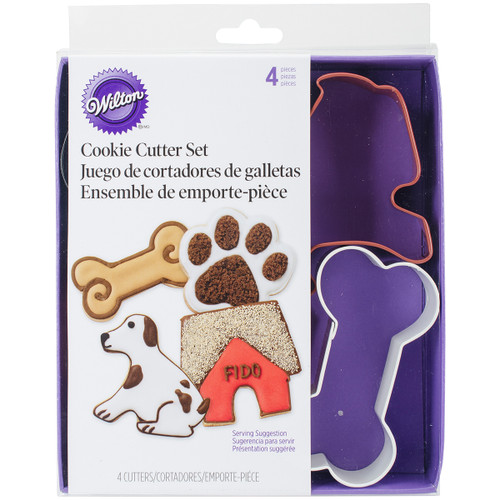 3 Pack Wilton Metal Cookie Cutter Set 4/Pkg-Pet Theme W0910 - 070896309105