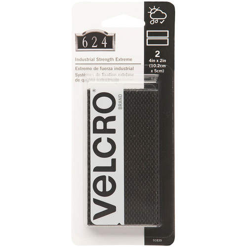 6 Pack VELCRO(R) Brand Industrial Strength Extreme Fasteners 4"X2"-Black 91839 - 075967918392