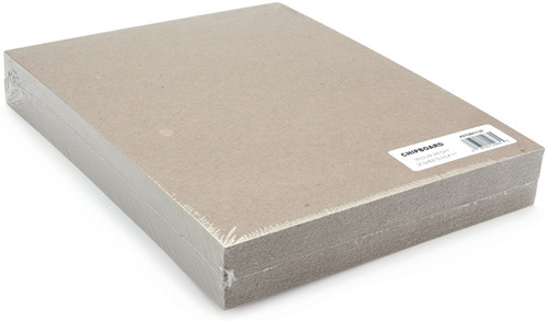 2 Pack Grafix Medium Weight Chipboard Sheets 8.5"X11" 25/Pkg-Natural CB81125 - 096701140855