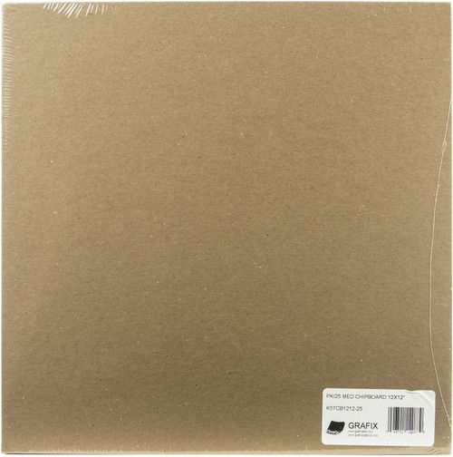 2 Pack Grafix Medium Weight Chipboard Sheets 12"X12" 25/Pkg-Natural CB121225 - 096701140879