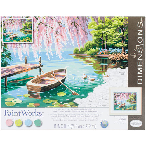 2 Pack Paint Works Paint By Number Kit 14"X11"-Willow Spring Beauty 91491 - 088677914912