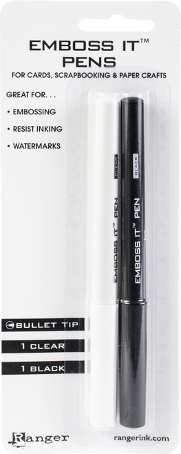 3 Pack Ranger Emboss It Pens 2/Pkg-Black & Clear EMP20653 - 789541020653