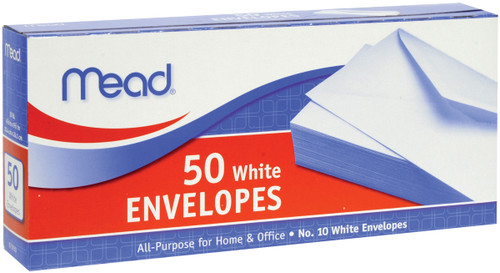 6 Pack - Mead Boxed Envelopes 4.125"X9.5" 50/Pkg-Regular #10 - 75050 - 043100750505