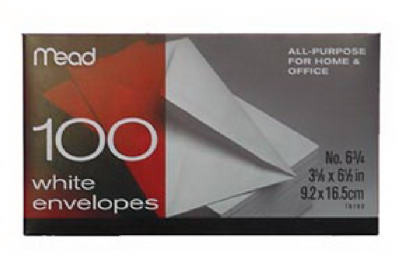 6 Pack - Mead Boxed Envelopes 3.625"X6.5" 100/Pkg-Regular #6 - 75100 - 043100751007