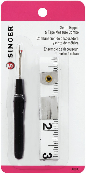 6 Pack - SINGER Seam Ripper & Tape Measure-60" Tape & 4" Seam Ripper - 00106 - 075691001063