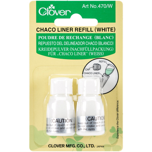 3 Pack - Clover Chaco Liner Refill 2/Pkg-White - 470-W - 051221514821