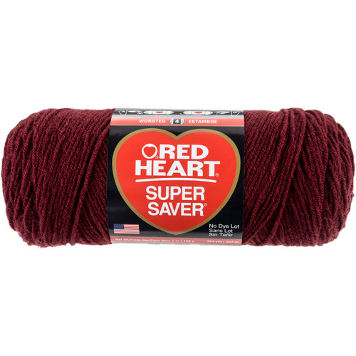 3 Pack - Red Heart Super Saver Yarn-Claret - E300B-378 - 073650878688