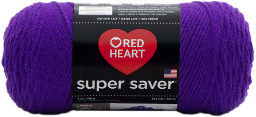 3 Pack Red Heart Super Saver Yarn-Amethyst E300B-356 - 073650878749