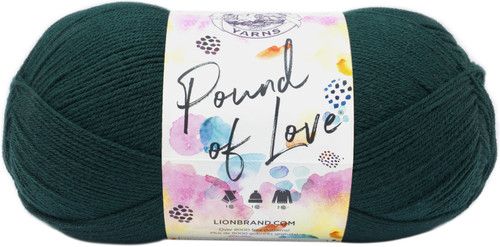 3 Pack Lion Brand Pound Of Love Yarn-Hunter Green 550-131 - 023032551319