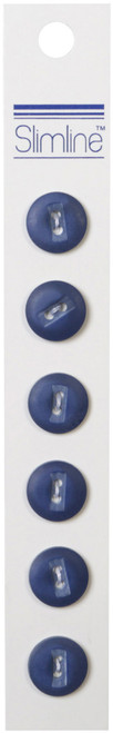 6 Pack Slimline Buttons -Royal Blue 2-Hole 1/2" 6/Pkg SL-292A - 052278342924