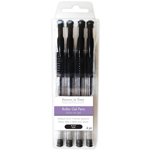 6 Pack Scrapbook Gel Pens 4/Pkg-Black -GP060A - 775749086515