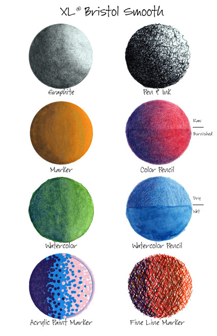 2 Pack - Canson XL Recycled Bristol Paper Pad 9"X12"-25 Sheets - 61834