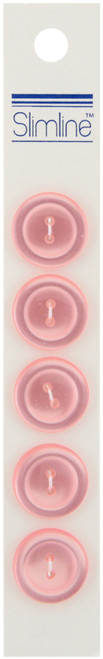 6 Pack - Slimline Buttons-Pink 2-Hole 3/4" 5/Pkg - SL-183A - 052278321837