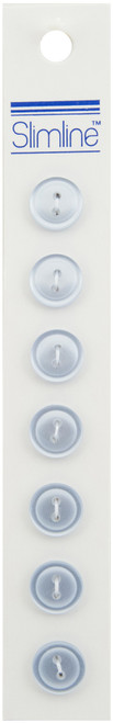 6 Pack Slimline Buttons -Light Blue 2-Hole 7/16" 7/Pkg SL-431A - 052278324319