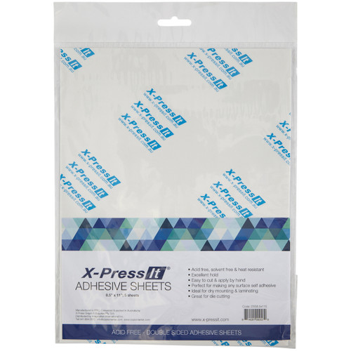2 Pack X-Press It Adhesive Sheets 8.5"X11" 5/Pkg-DSS85X11 - 814291000539