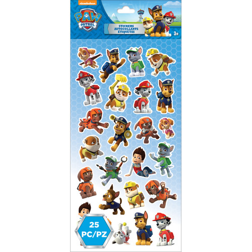 6 Pack EK Disney Nickelodeon Mini Stickers-Paw Patrol Characters 5304031 - 015586941739