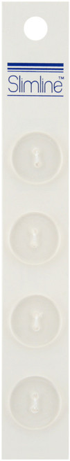 6 Pack - Slimline Buttons-Clear 2-Hole 3/4" 4/Pkg - SL-037A - 097327818722