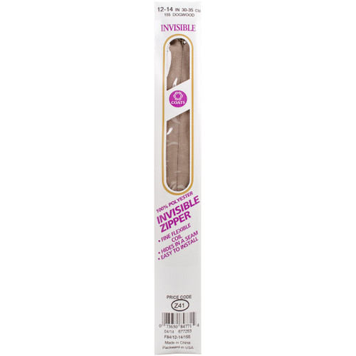 3 Pack - Coats Invisible Zipper 12" To 14"-Dogwood - F84 14-155 - 073650847714