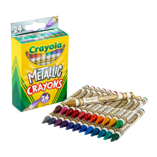 3 Pack Crayola Crayons-Metallic 24/Pkg 52-8815