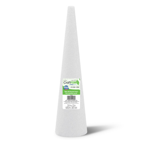 3 Pack - FloraCraft CraftFoM Cone-3.8"x15" - C154W - 046501121806