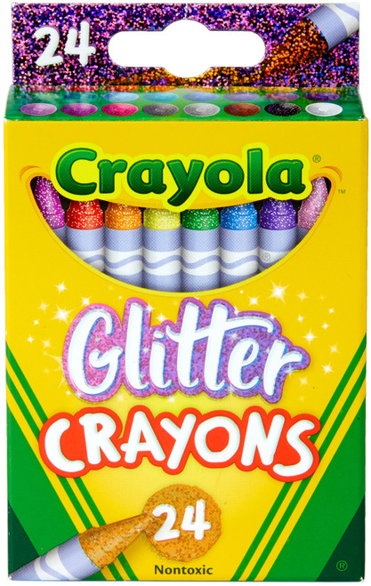 3 Pack - Crayola Crayons-Glitter 24/Pkg - 52-3715 - 071662137151