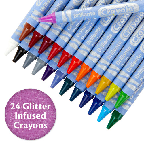 3 Pack - Crayola Crayons-Glitter 24/Pkg - 52-3715 3 Pack - Crayola Crayons-Glitter 24/Pkg - 52-3715