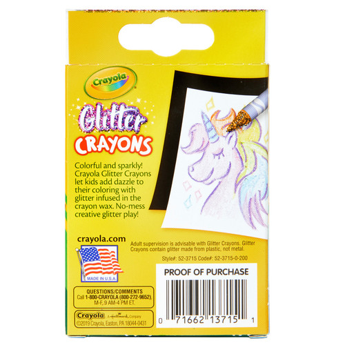 3 Pack Crayola Crayons-Glitter 24/Pkg 52-3715