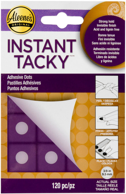3 Pack - Aleene's Instant Tacky Adhesive Dots 120/Pkg-.375" - 33186 - 017754331861