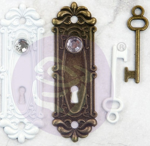 2 Pack - Prima Marketing Memory Hardware Embellishments-Antique Metalware Avigno - 994372