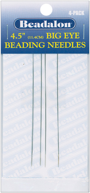 3 Pack - Beadalon Big Eye Beading Needles 4/Pkg-4.5" - JNEED-4.5/4 - 035926057074