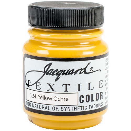 3 Pack - Jacquard Textile Color Fabric Paint 2.25oz-Yellow Ochre - TEXTILE-1124 - 743772112419
