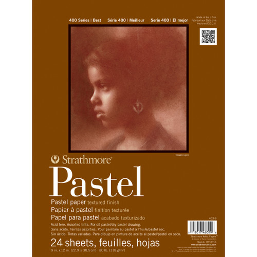 3 Pack - Strathmore Assorted Color Pastel Paper Pad 9"X12"-24 Sheets - 403900 - 012017480096