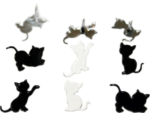 6 Pack Eyelet Outlet Shape Brads 12/Pkg-Kitten QBRD2-117