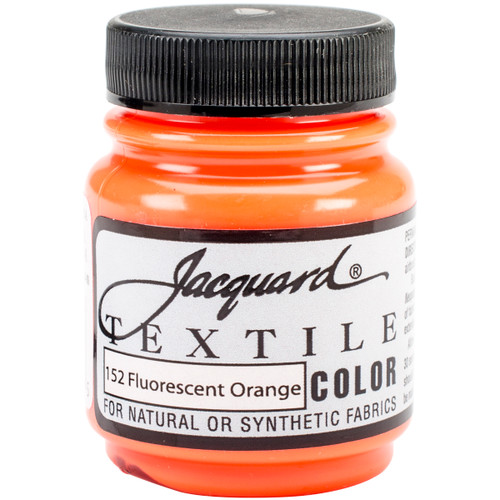 3 Pack - Jacquard Textile Color Fabric Paint 2.25oz-Fluorescent Orange - TEXTILE-1152 - 743772115205