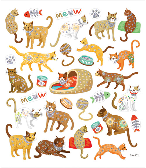 6 Pack - Sticker King Stickers-Cats Meow - SK129MC-4902 - 679924490213