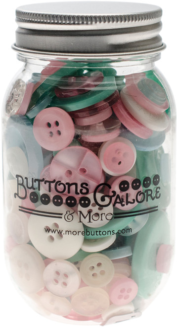 3 Pack - Buttons Galore Button Mason Jars-Fantasy - MJ-123 - 840934029261