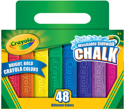 2 Pack - Crayola Washable Sidewalk Chalk-Assorted Colors 48/Pkg - 51-2048 - 071662612481