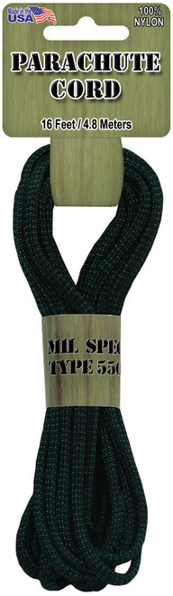 6 Pack Pepperell Braiding Parachute Cord 4mmx16'-Forest Camo PARA-1636 - 725879306250