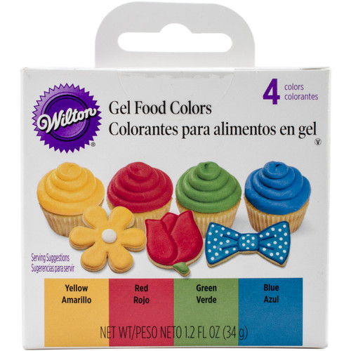 3 Pack Wilton Gel Food Colors .3oz 4/Pkg-Primary W5581 - 070896355812