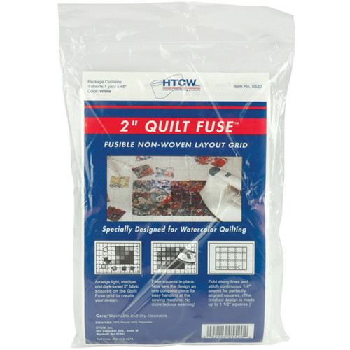 2 Pack HTC Quilt Fuse Fusible Non-Woven Layout Grid-48"X36" 5520 - 092889055202