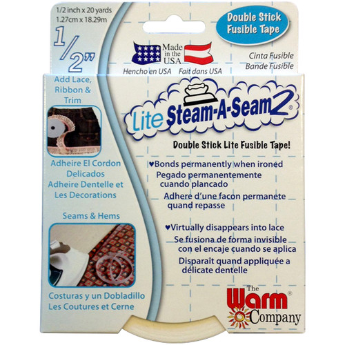 3 Pack Warm Company Lite Steam-A-Seam 2 Fusible Web Tape-.5"X20yd 5410