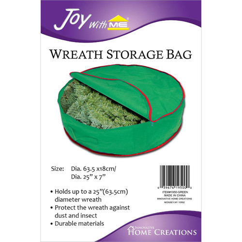 2 Pack Innovative Home Creations Wreath Storage Bag-25"X7" IHC1950 - 039676195000