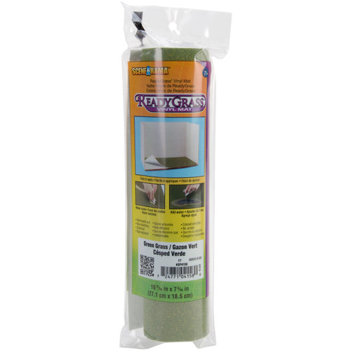 3 Pack SceneARama ReadyGrass Vinyl Mat 7.25"X10.625"-Green SP4158 - 724771041580