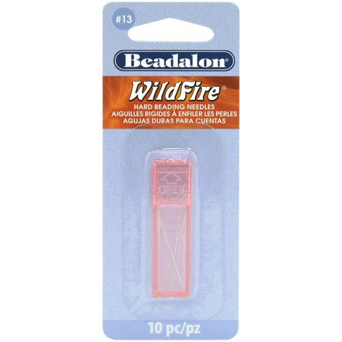 6 Pack Beadalon Wildfire Hard Beading Needle 10/Pkg-Size #13 JNEEH-13/10 - 035926133082