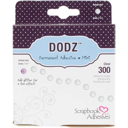 3 Pack - Scrapbook Adhesives Dodz Adhesive Dot Roll-Mini .0625" 300/Pkg - 013-04 - 093616013045