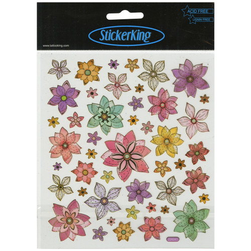 6 Pack Sticker King Stickers-Flowers SK129MC-4294 - 679924429411