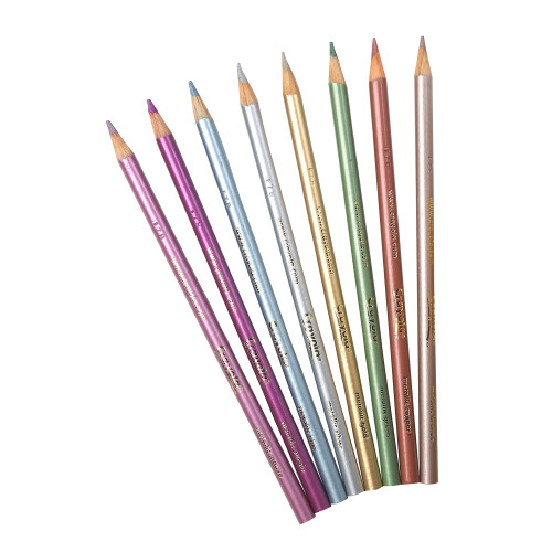 3 Pack - Crayola Metallic Colored Pencils-8/Pkg Long - 68-3708 3 Pack - Crayola Metallic Colored Pencils-8/Pkg Long - 68-3708