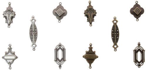 3 Pack - Tim Holtz Assemblage Links 10/Pkg-Art Deco - THA20109
